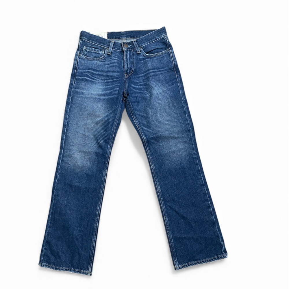 Hollister Heavyweight 100% Cotton Navy boot cut Demin Vintage Fade No Stretch